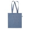 Klassissche Recycling Baumwolltasche nachhaltig in blau mit langen Henkeln bei Suwi Werbetextilien Import GmbH